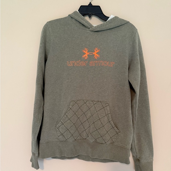 Under Armour Tops - Under Armour Gray Hoodie with White Lining